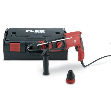 Ciocan rotopercutor Flex CHE 2-28 R SDS Plus, 800 W, 2.7 J, 0 - 1300 rpm, doua mandrine interschimbabile