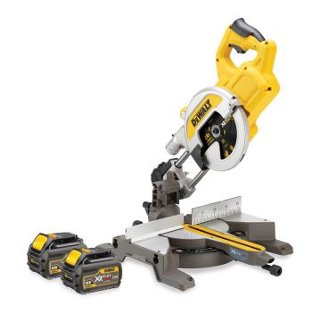Fierastrau circular pentru taieri inclinate Dewalt DCS777T2 cu acumulatori Li-Ion XR FLEXVOLT 54 V 6.0 Ah, diametru panza 216 mm