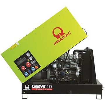 Generator de curent diesel Pramac GBW10Y_S_M, trifazat, 8.92 kVA, panou manual, carcasa insonorizata