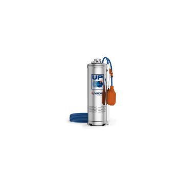 Pompa submersibila multietajata din inox pentru ape curate Pedrollo UPm4/4-GE_1.0, debit max. 7200 l/h, inaltime max. refulare 52 m, cu plutitor