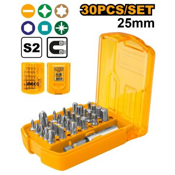 Set Biti 30 Piese INGCO AKSD08301 – Compatibilitate Universala, Organizare Compacta