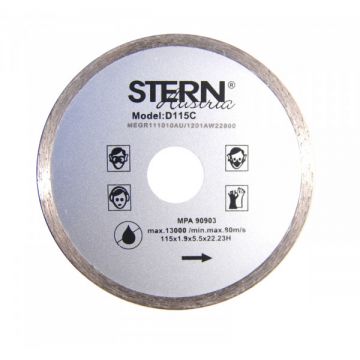 Disc diamantat continuu taiere umeda Stern 115 mm