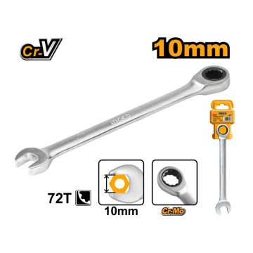 Cheie cu clichet INGCO Star 10 mm / 159 mm CrV