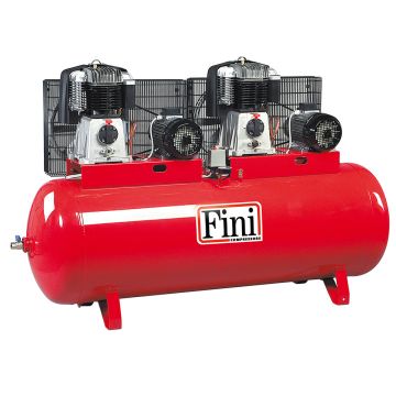 Compresor de aer in tandem Fini BKT 119-500F-15T, 500 l, 5.5+5.5 kW, 10 bar, 1680 l/min