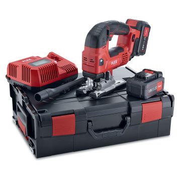 Fierastrau pendular Flex JSB 18.0-EC/5.0SET, cu acumulatori Li-Ion 18 V, 2 x 5.0 Ah, 0 - 3500 opm, cursa 26 mm, 120 mm, cutie L-BOXX