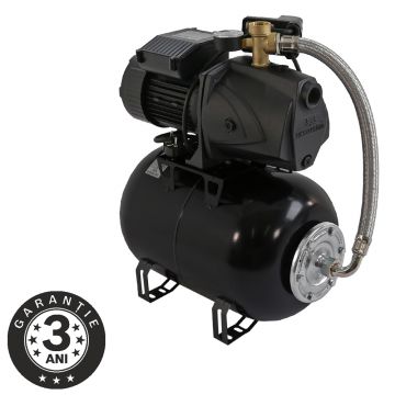Hidrofor cu pompa autoamorsanta Wasserkonig 25LM4.3-48, fonta, putere 950 W, debit 4320 l/h, inaltime refulare 48 m, vas de expansiune 24 l
