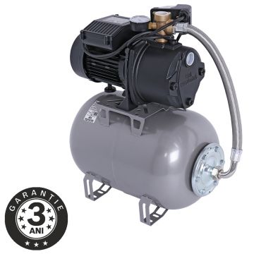 Hidrofor cu pompa autoamorsanta Wasserkonig FS536625, fonta, putere 1100 W, debit 3960 l/h, inaltime refulare 53 m, vas de expansiune 24 l