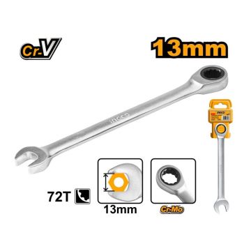 INGCO Cheie stea cu clichet 13 mm / 178 mm CrV