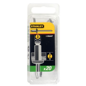 Nituri din aluminiu Stanley 1-PAA44T, 3x6 mm, pachet 20 buc