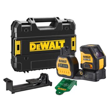 Nivela laser cu linii in cruce DeWALT DCE088NG18, raza verde, compatibila cu acumulator XR 12V si 18V, 30 m