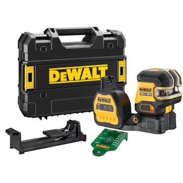Nivela laser cu linii si 5 puncte DeWalt DCE825NG18, raza verde, 30 m,  compatibila cu acumulator XR 12V si 18V, in valiza TSTAK