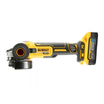 Polizor unghiular DeWalt DCG405H2T, 125 mm, cu 2 acumulatori POWERSTACK 18 V/5.0 Ah si incarcator in valiza de transport