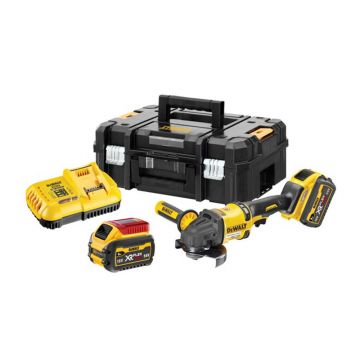 Polizor unghiular DeWalt DCG418T2, cu 2 acumulatori Li-Ion XR Flexvolt 54V/6.0Ah, 125 mm, cutie TSTAK II