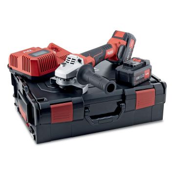 Polizor unghiular Flex LB 125 18.0-EC/5.0 Set, cu 2 acumulatori Li-Ion 18 V / 5.0 Ah, 125 mm, 9000 rpm, cutie L-Boxx 136