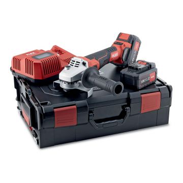 Polizor unghiular Flex LBE 125 18.0-EC/5.0 Set, cu 2 acumulatori Li-Ion 18 V / 5.0 Ah, 125 mm, 3500 - 9000 rpm, cutie L-Boxx 136