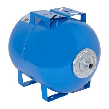 Vas de expansiune orizontal Wassertechnik WTH50BLUE, apa rece, volum 50 l, presiune maxima 10 bar