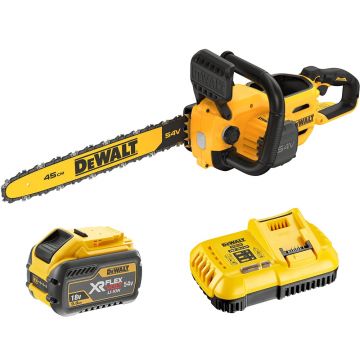 Fierastrau cu lant DeWalt DCMCS574X1, cu acumulator XR FLEXVOLT 54V /3.0 Ah, sina 45 cm