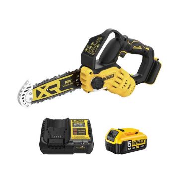 Fierastrau cu lant DeWalt DCMPS520P1, sina 20 cm, cu acumulator XR 18V / 5.0 Ah