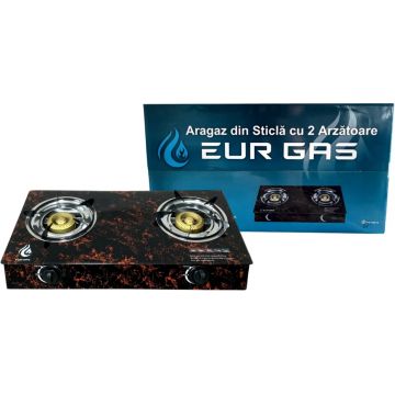 Aragaz Exterior EurGas Sticla 2 Q 2.6 kW INGCO B4014