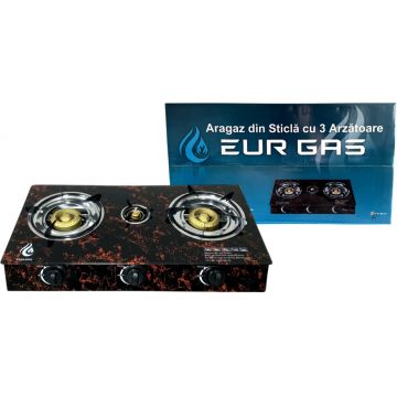 Aragaz Exterior EurGas Sticla 3 Q 2.6 kW B4015
