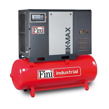 Compresor cu surub Fini K-MAX 15-13-500 ES, 15 kW, 500 l, 13 bar, 1550 l/min, cu uscator