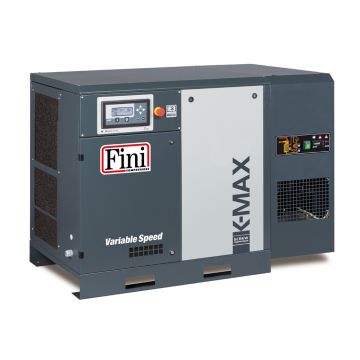 Compresor cu surub, turatie variabila, Fini K-MAX 38-08 ES VS, 37 kW, 7.5 bar, 6600 /2680 l/min, cu uscator
