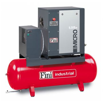Compresor de aer cu surub Fini MICRO 5.5-08-270 ES, 400 V, 270 l, 5.5 kW, 8 bar, 720 l/min, cu uscator