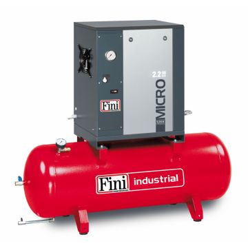 Compresor de aer cu surub Fini MICRO SE 2.2-08-200, 400 V, 200 l, 2.2 kW, 8 bar, 325 l/min