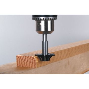 Freza sfert de tor Wolfcraft 3266000, 35 x 11 mm, tija 8.5 mm