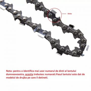 Lant pentru mini fierastrau cu acumulator, 14 dinti, compatibil universal
