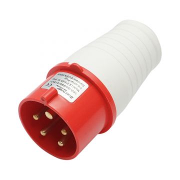 Plug, fisa pentru priza industriala trifazata 16A, 415V, IP44, 6H, Cod: DISMR05, Breckner Germania