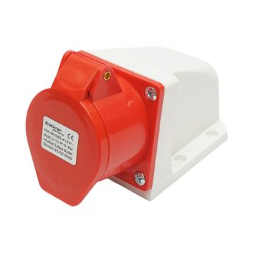 Priza industriala aparenta trifazica 16A, 380V, IP44, 6H , Cod: DISMR10, : BRECKNER GERMANIA