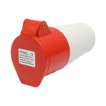 Priza industriala trifazica mobila 16A, 415V, IP44, 6H , Cod: DISMR07, Breckner Germania
