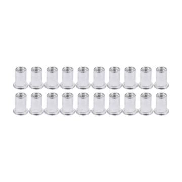 Set 20 piulite nituibile M4 aluminiu lungime 11mm Yato YT-36452