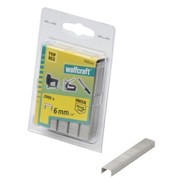 Set 2000 capse plate Wolfcraft 7025000, tip 053, 6 mm, inox