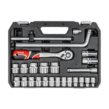 Trusa scule Yato YT-38741 25 piese cu tubulare CrV si clichet 72 dinti