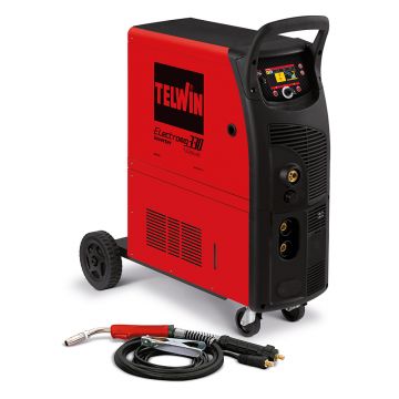 Aparat sudura MIG-MAG/FLUX/BRAZARE/ MMA/TIG-DC LIFT Telwin ELECTROMIG330WAVE, 300 A, sarma otel 0.6-1.2  mm, electrozi 1.6-6  mm, cu accesorii