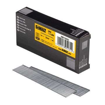 Cuie fara floare 18 GA Dewalt DNBT1825GZ, 25  mm, galvanizate, 5000 bucati/cutie