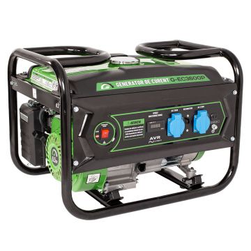 Generator de curent pe benzina Greenfield G-EC3600P, portabil, monofazat, putere  2.4 kVA, bobinaj alternator cupru