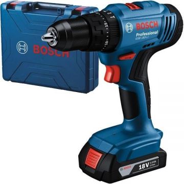 Masina de Gaurit si Insurubat cu Impact GSB 183-LI Profesional (06019K9101) Acumulator Li-ion 2Ah 18V Valiza Transport Albastru