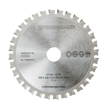 Disc taiere otel Pipecut Mini Rothenberger 1500003673, D 125x20 mm, 32 dinti, DURACUT St