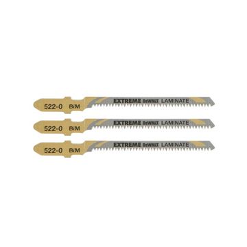 Set 3 panze fierastrau pendular DeWalt DT2081, 82 mm, pentru laminate, otel inoxidabil si materiale sandwich