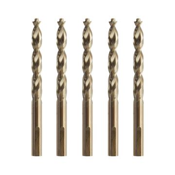Set 5 burghie pentru metal DeWALT DT4944, tip HSS-E, cobalt, 10.5x87x133 mm
