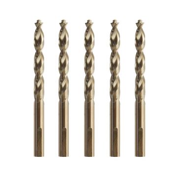 Set 5 burghie pentru metal DeWALT DT4947, tip HSS-E, cobalt, 12.0x101x151 mm