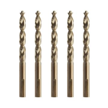 Set 5 burghie pentru metal DeWALT DT4948, tip HSS-E, cobalt, 12.5x98x151 mm