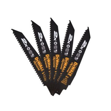 Set 5 lame fierastrau sabie Dewalt DT2300L, 152 mm, pentru taiere grosiera in lemn cu cuie