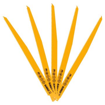 Set 5 panze fierastrau alternativ DeWalt DT2350, pentru taieri in lemn, 305 mm