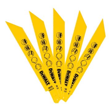 Set 5 panze fierastrau alternativ DeWalt DT2361, pentru taieri in metal, 152 mm