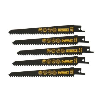 Set 5 panze fierastrau alternativ DeWALT DT2362, pentru taieri in lemn, 152 mm