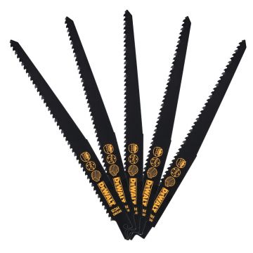 Set 5 panze fierastrau alternativ DeWalt DT2363, pentru taieri in lemn, 228 mm